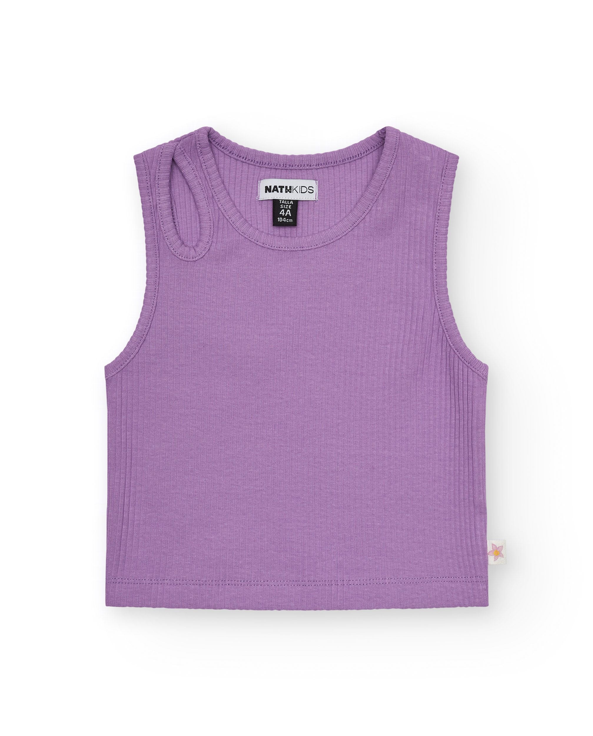 Tanktop aus der Bekleidungslinie Nath Kids, gerippt und einfarbig. Eng anliegendes, kurzes Modell...