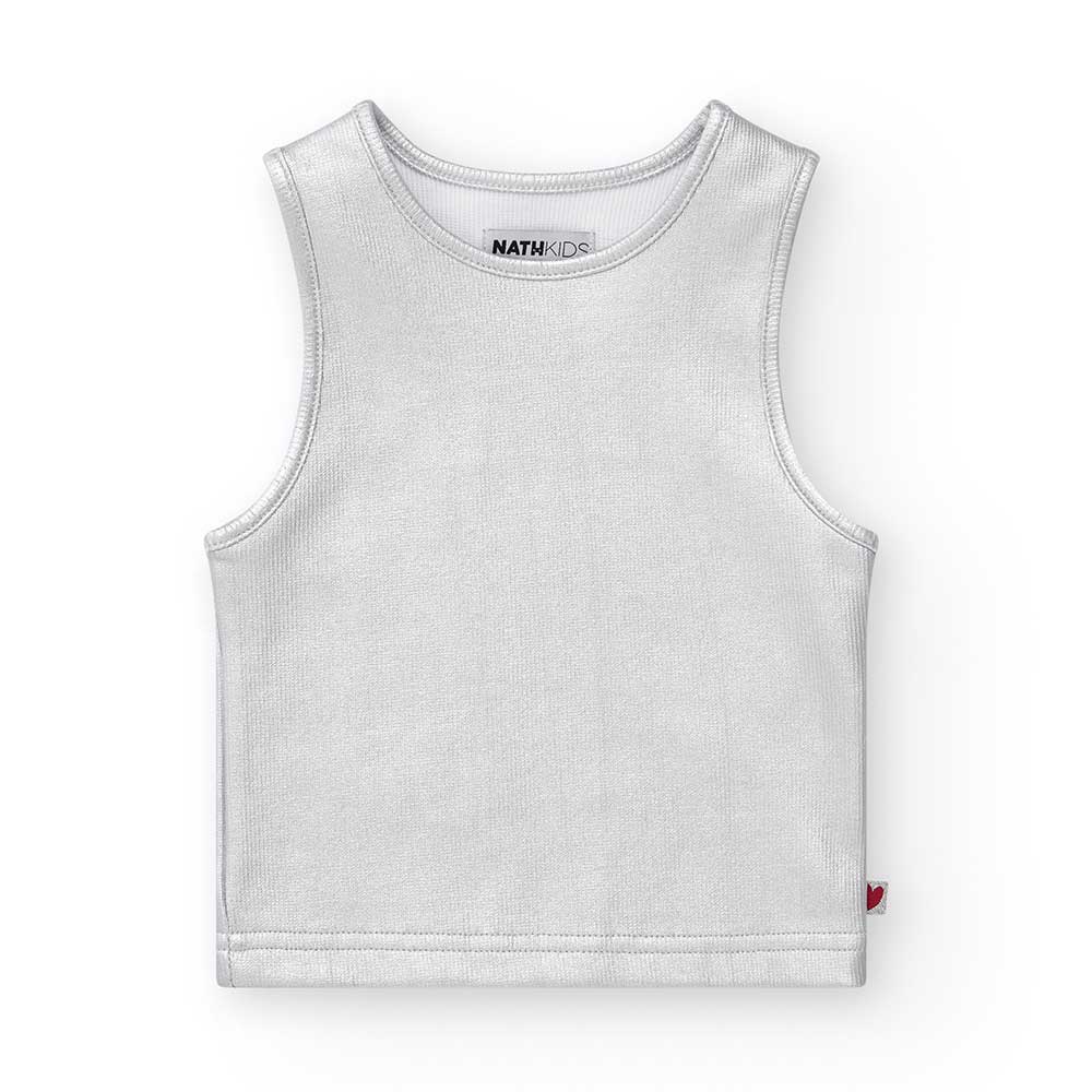 Canotta della Linea Abbigliamento Bambina Nath Kids, corta con effetto lurex.
Composizione: BAUMW...