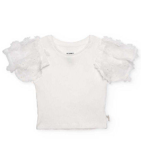 KNITTED T-SHIRT BALTAS WHITEEVENT - NATH KIDS - Sesso: Bambina - Colore: Bianco - Stagione: Primavera-Estate