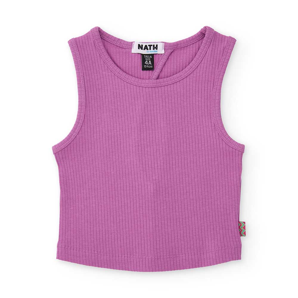 Top della Linea Abbiglaiemnto bambina Nath Kids, con modello asimmetrico sul dietro.
Composizione...