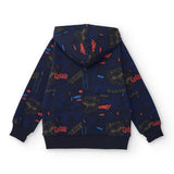 ZIPPED HOODIE DINOMITE JURASSIC TOWN - NATH KIDS - Colore: Blu - Stagione: Autunno-Inverno