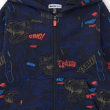 ZIPPED HOODIE DINOMITE JURASSIC TOWN - NATH KIDS - Colore: Blu - Stagione: Autunno-Inverno