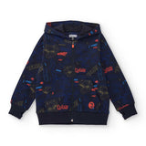 ZIPPED HOODIE DINOMITE JURASSIC TOWN - NATH KIDS - Colore: Blu - Stagione: Autunno-Inverno