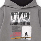 HOODIE MANHATTAN NEW YORK SKATERS - NATH KIDS - Colore: Grigio - Stagione: Autunno-Inverno