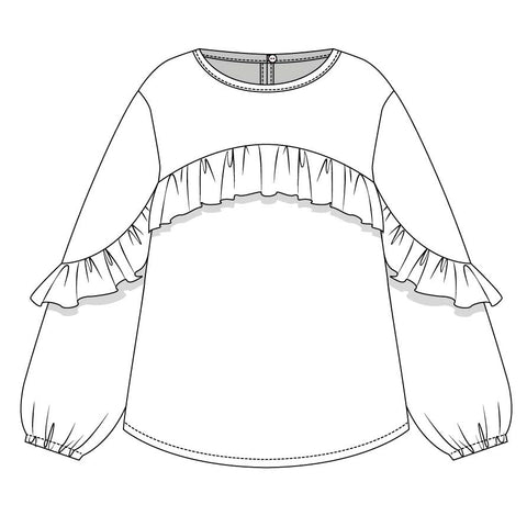 BLOUSE LUISE FRENCH STORY - NATH KIDS - Sesso: Bambina - Colore: Bianco - Stagione: Autunno-Inverno