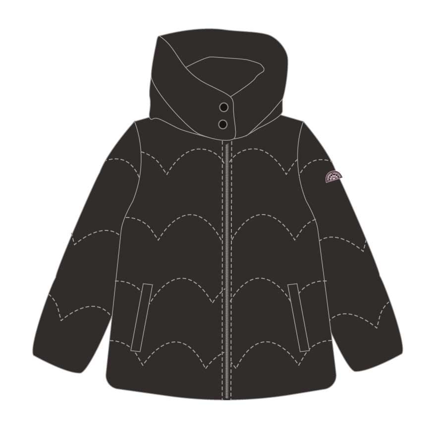 Entdecke diese Daunenjacke mit hohem Kragen, perfekt, um deine Tochter stilvoll vor der Kälte in ...
