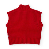 KNITTED VEST QUEEN NORTH CAMPUS - NATH KIDS - Sesso: Bambina - Colore: Rosso - Stagione: Autunno-Inverno