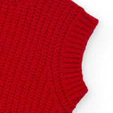 KNITTED VEST QUEEN NORTH CAMPUS - NATH KIDS - Sesso: Bambina - Colore: Rosso - Stagione: Autunno-Inverno