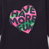 LONG SLEEVE T-SHIRT MORE FUN DAY - NATH KIDS - Sesso: Bambina - Colore: Blu - Stagione: Autunno-Inverno