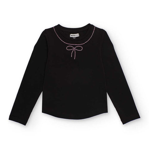 LONG SLEEVE T-SHIRT MAYA BLACK SWAN