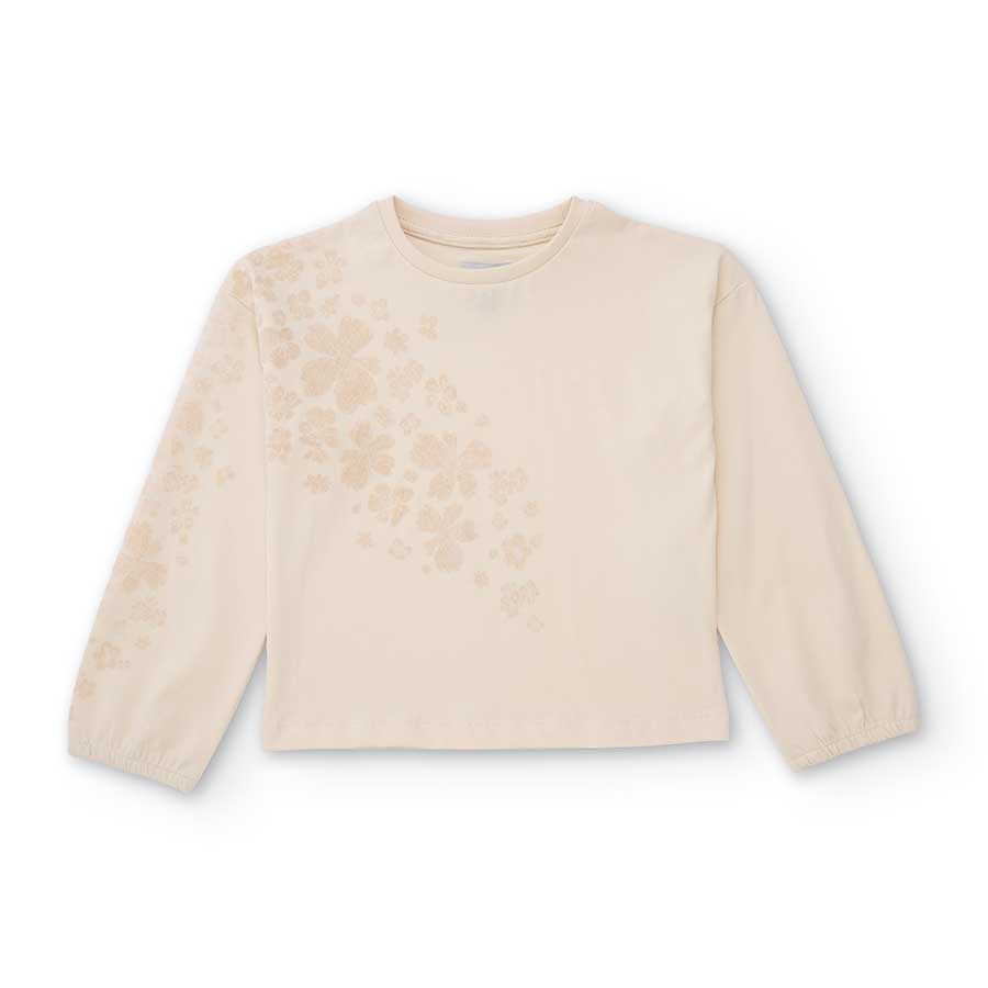 Dieses Langarmshirt mit zarten Blumenmustern ist perfekt, um deine Mädchen an kühlen Herbst- und ...
