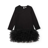 STRICKKLEID MIT RÜSCHEN