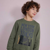 Rundhals-Sweatshirt mit Print