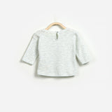 Gestreiftes Jersey Langarm T-Shirt