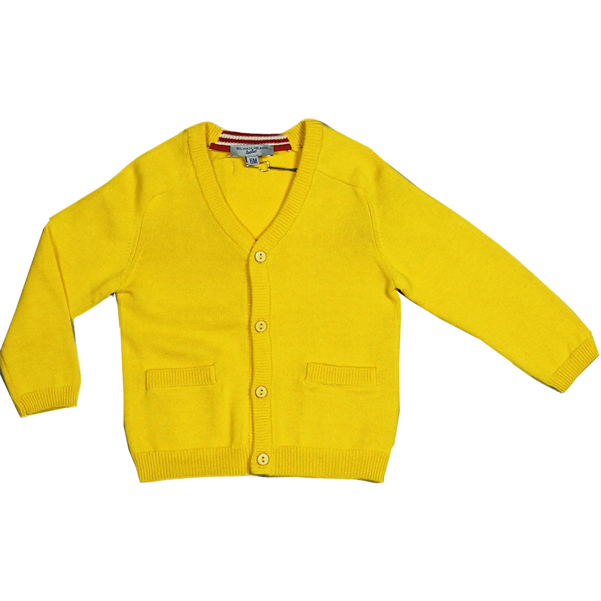 Strickjacke aus der Kinderkleidungslinie Silvian Heach Kids mit V-Ausschnitt und Taschen vorne.
Z...