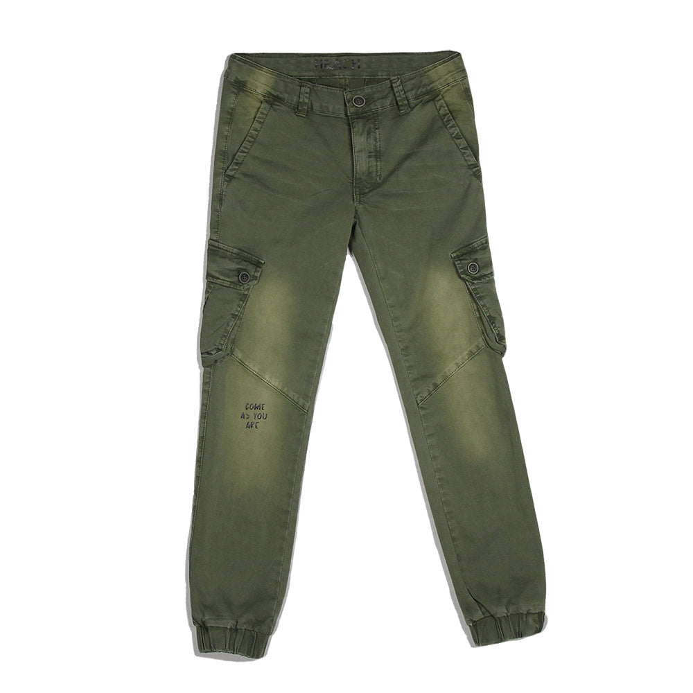 Einfarbige Hose aus der Kinderkleidungslinie Silvian Heach Junior mit Aufdruck auf Vorder- und Rü...