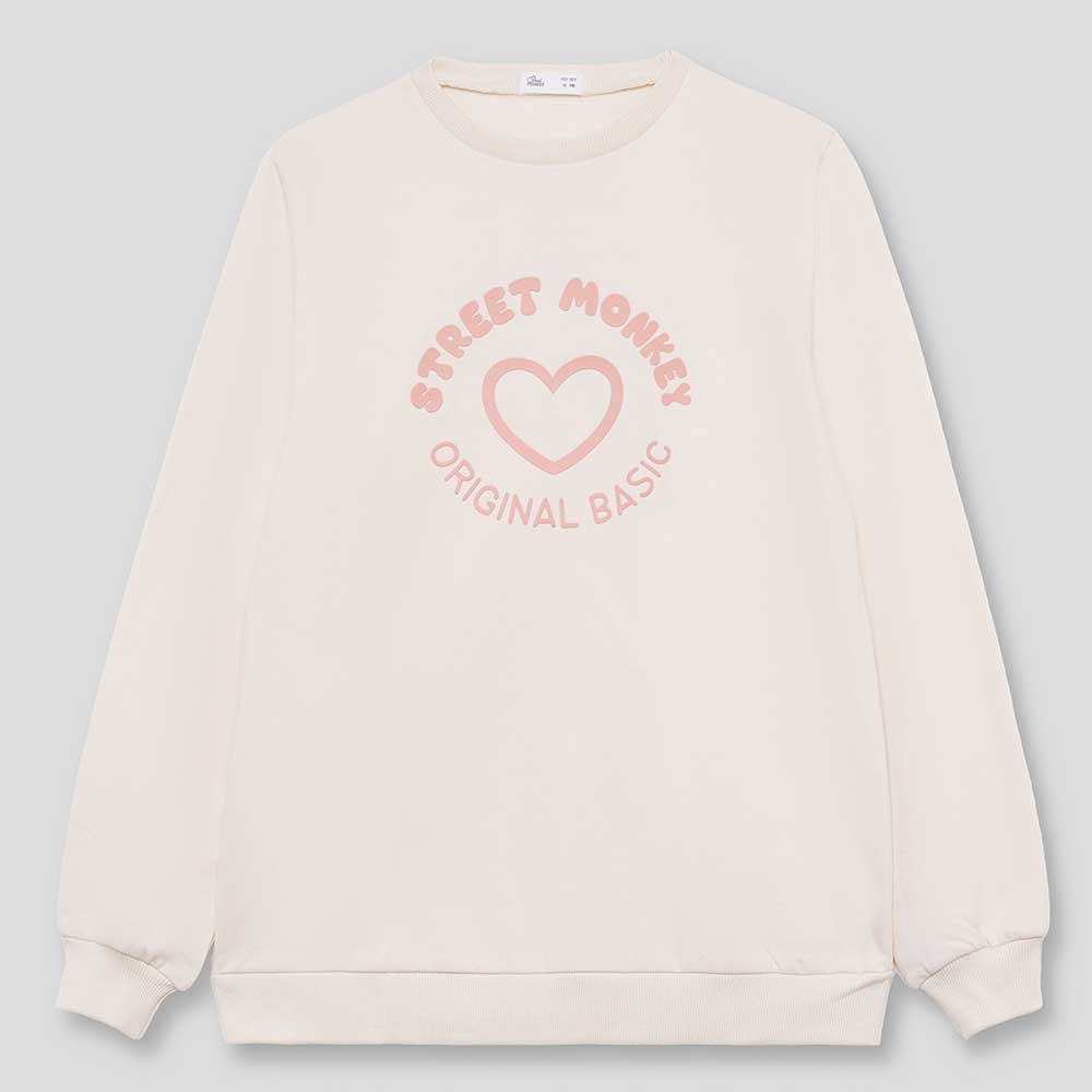 Rundhals-Sweatshirt mit Print