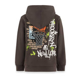 Sweatshirt mit Kapuze und durchgehendem Reißverschluss