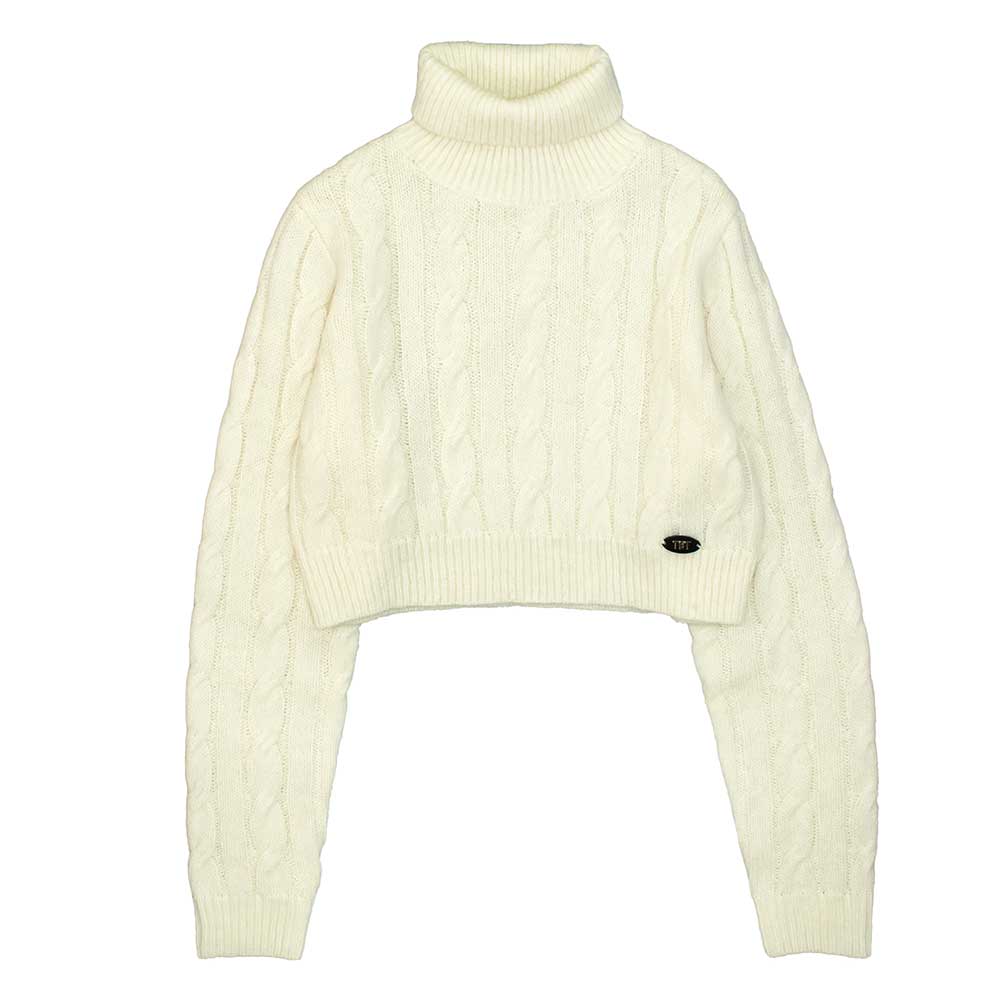MAGLIA A TRECCE COLLO ALTO