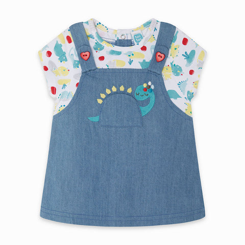 JEANS UND JERSEYKLEID