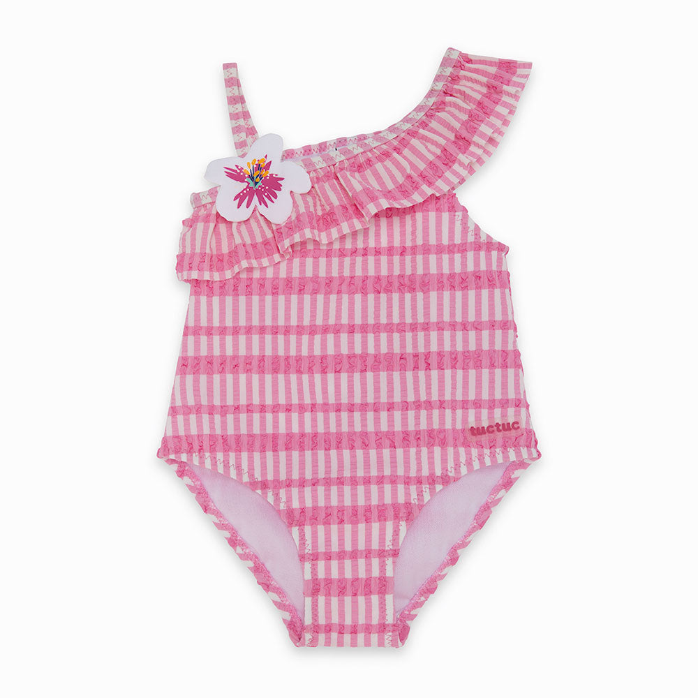 
  Badeanzug aus der Tuc Tuc Girl's Clothing Line asymmetrisches Modell mit
  einseitig angebrach...