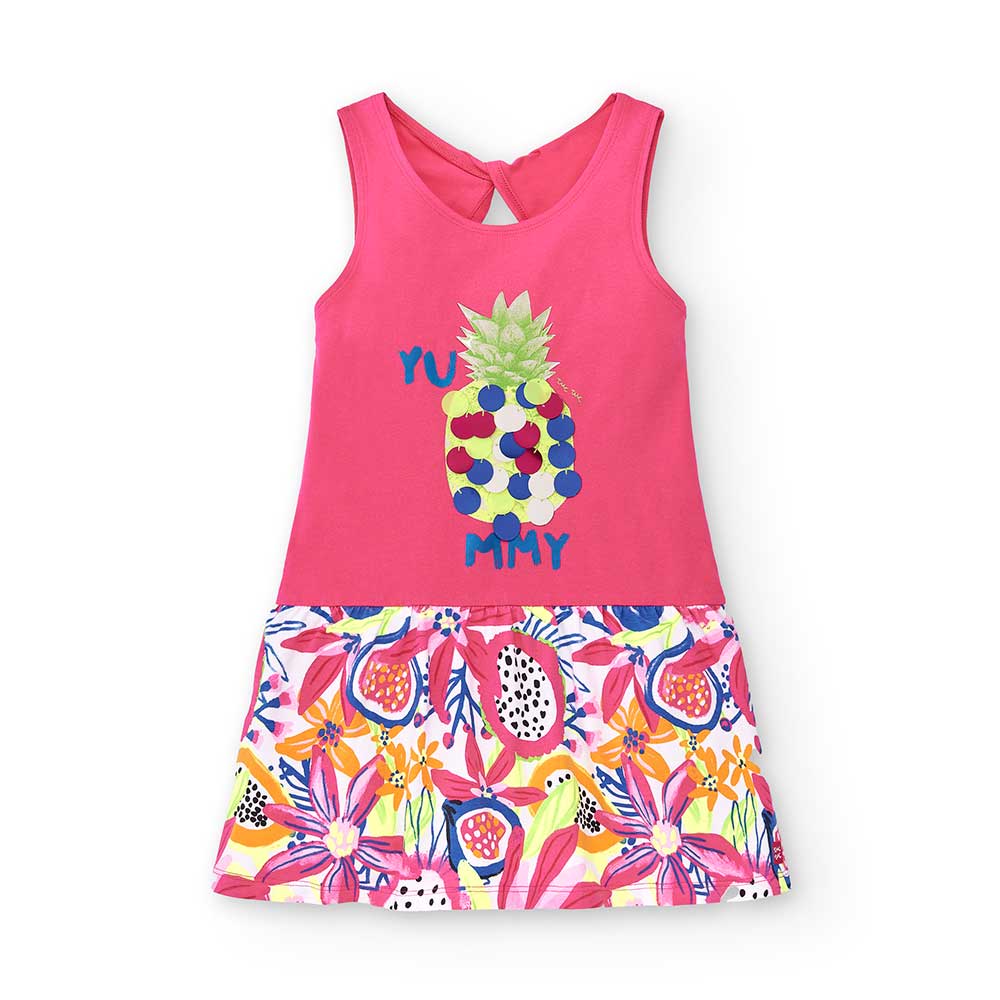 Abitino from the Tuc Tuc Girls' Clothing Line, with a print and sequin application on the front. ...