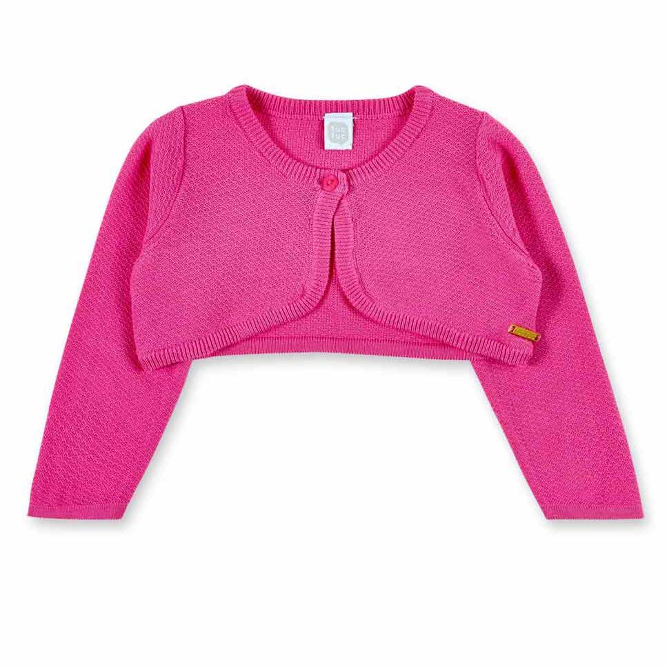 Strickjacke aus der Tuc Tuc Kinderbekleidungslinie, kurz und schlicht, mit einem Knopf.
Zusammens...