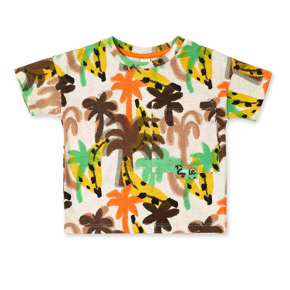 
T-Shirt aus der Kinderbekleidungslinie tuc tuc, mit einer kleinen Tasche vorne, Druckknöpfen an ...
