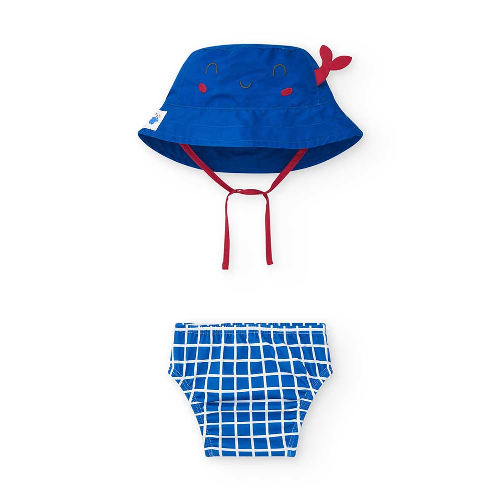 Completo della Linea Abbigliamento Bambino Tuc Tuc, composto di costume slip e berrettino alla pe...