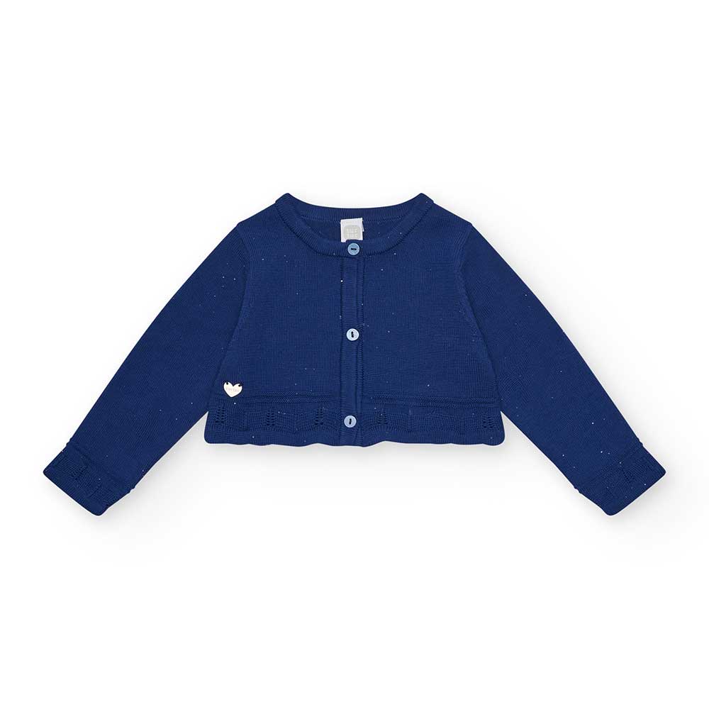 Strickjacke aus der Tuc Tuc Girls' Clothing Line, elegant und mit einem kurzen Modell, das mit Lu...