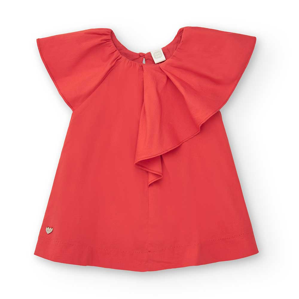 Tuc Tuc Mädchen Bekleidungslinie Kleid mit rouge auf der Vorderseite und breite Schultergurte. Au...