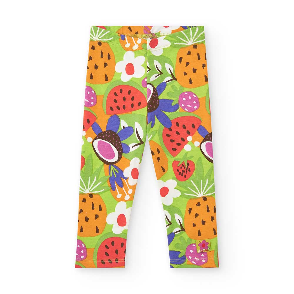 Leggings der Kinderbekleidungslinie Tuc Tuc mit mehrfarbigem tropischem Muster.
Zusammensetzung: ...