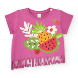JERSEY T-SHIRT UND RADLERLEGGINGS