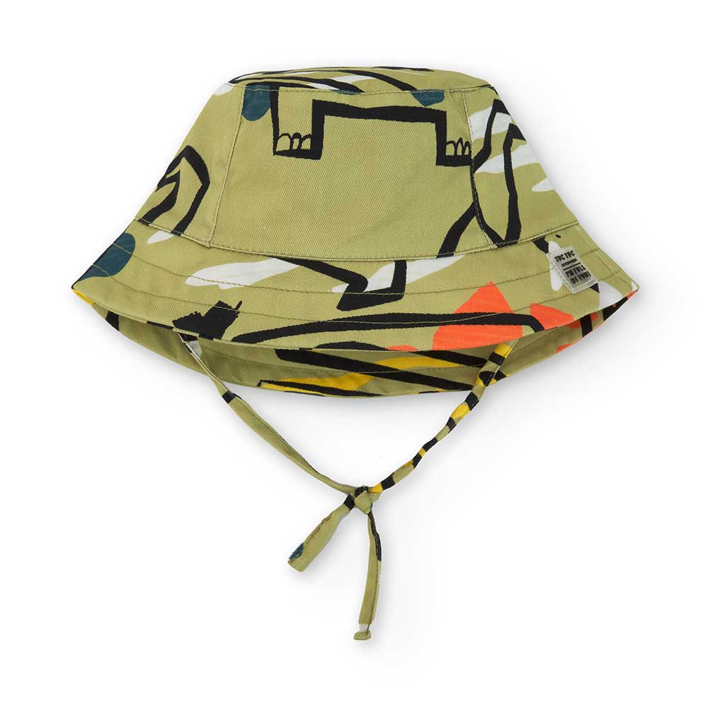 Hut aus der Tuc Tuc Kinderbekleidungslinie, mit Schirm und leuchtenden Farben.
Zusammensetzung: 1...