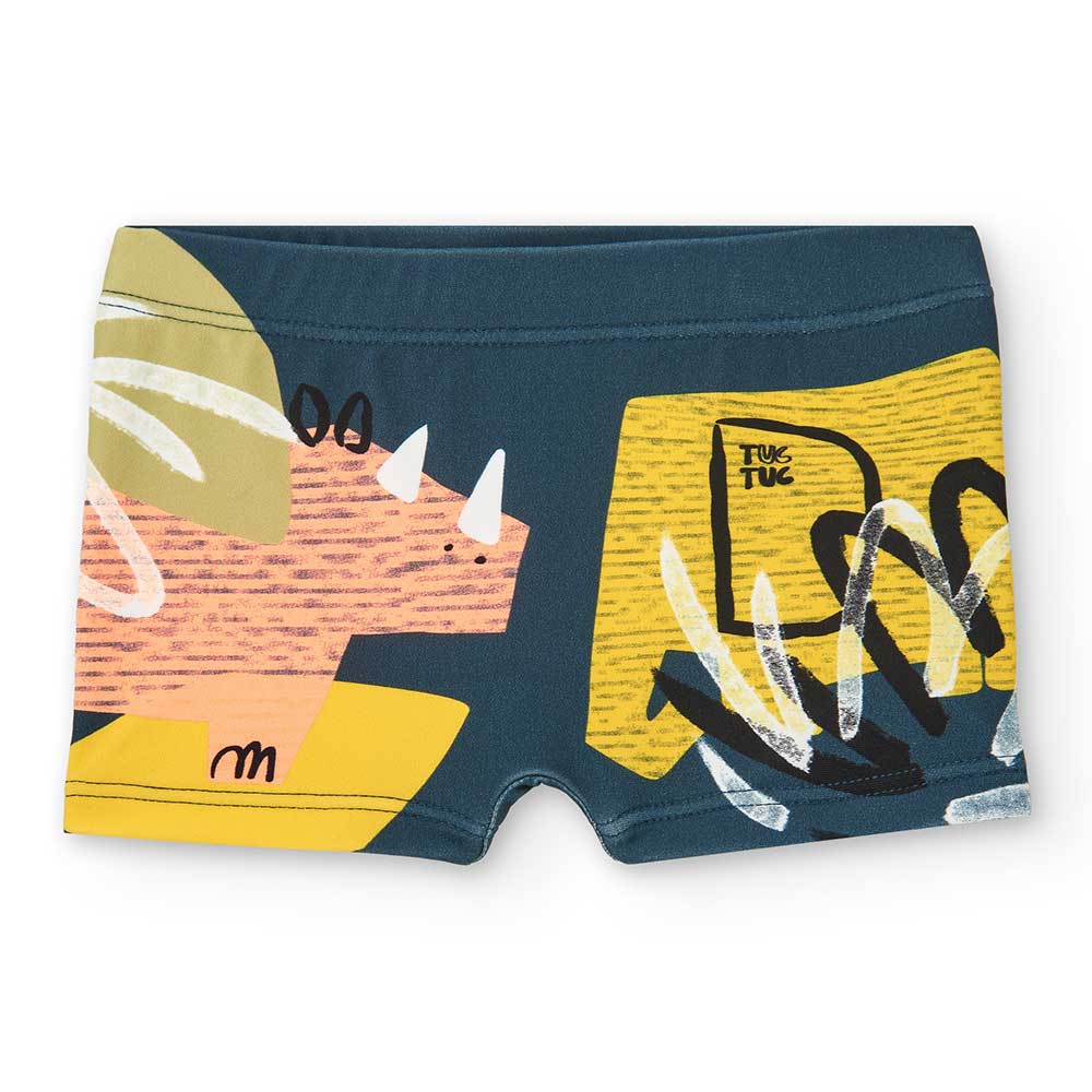 Strand-Boxershorts aus der Kinderbekleidungslinie Tuc Tuc, mit buntem Muster.
Zusammensetzung: Po...