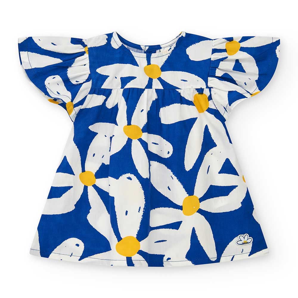 Abitino della Linea Abbigliamento Bambina Tuc Tuc con odello svasato ed ampie spalline. Fantasia ...