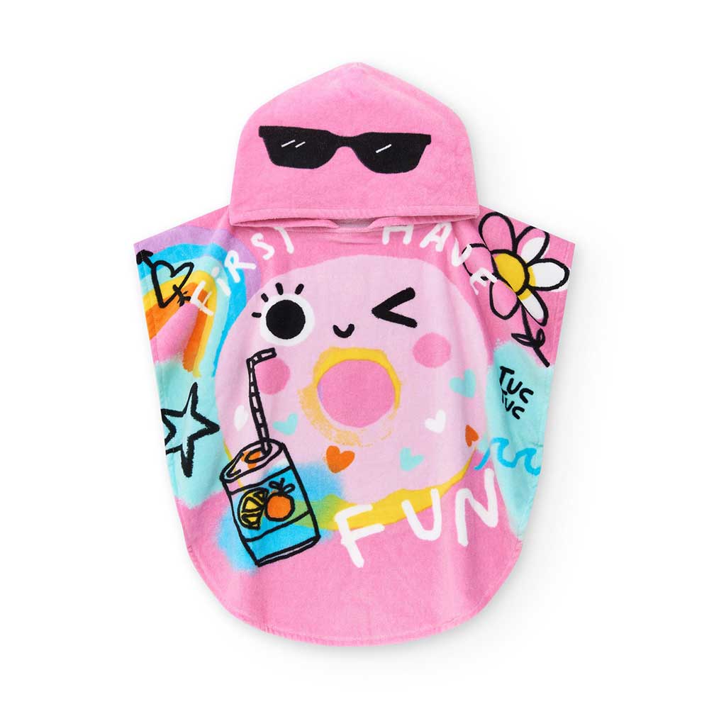 Poncho aus der Tuc Tuc Girls' Clothing Line in leuchtenden Farben.
Zusammensetzung: 100% Baumwolle