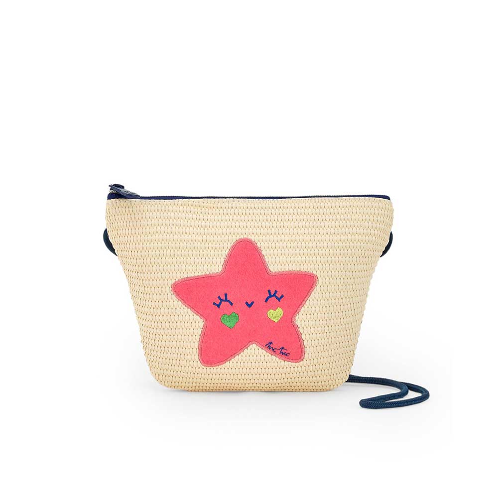 Raffia-Handtasche aus der Tuc Tuc Girls' Clothing Line mit Seestern-Applikation.
Zusammensetzung:...
