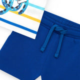 TRIKOT-T-SHIRT UND FLEECE-BERMUDA-SHORTS