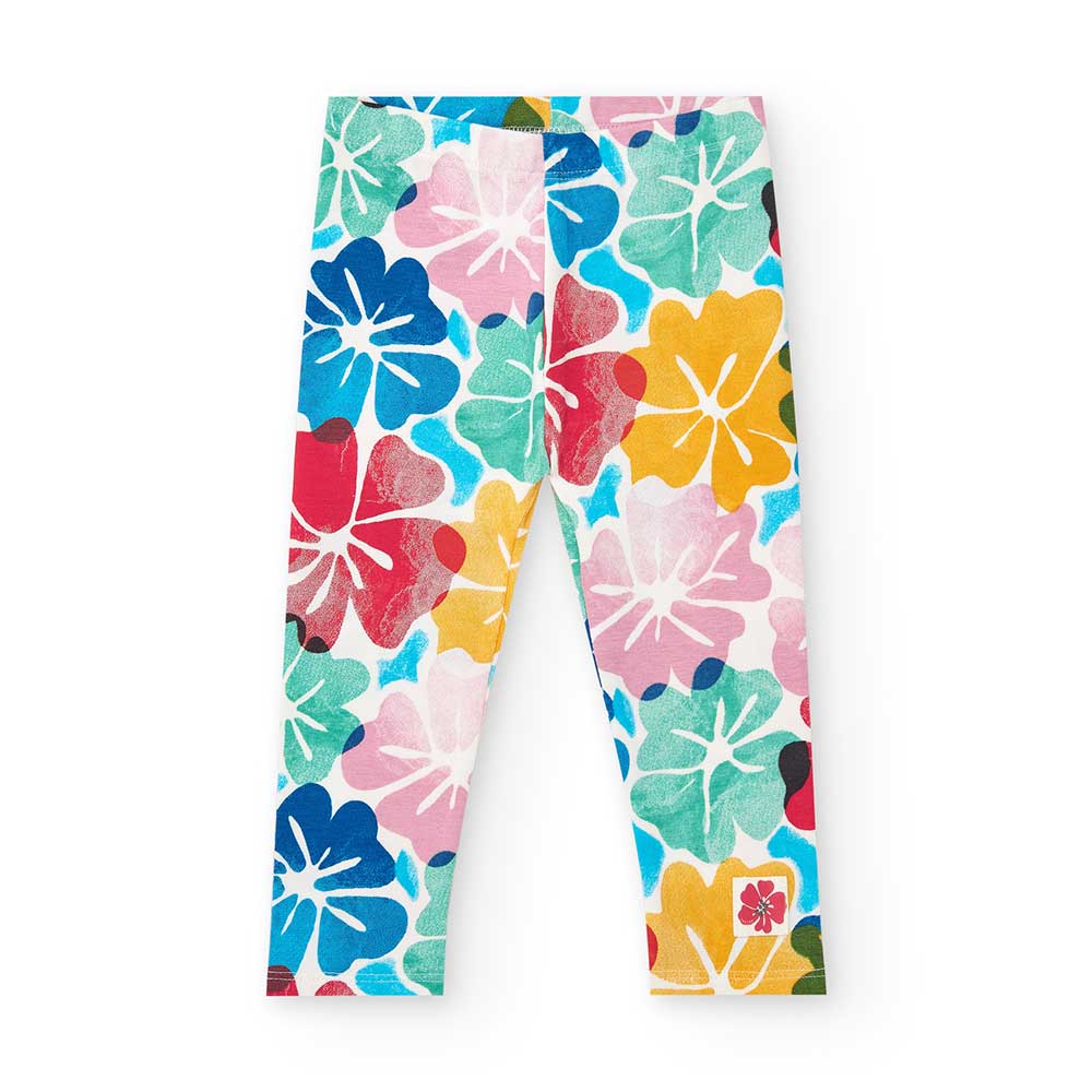 Leggins della Linea Abbigliamento Tuc Tuc Bambina, con fantasia multicolor di ibiscus all-over.
C...
