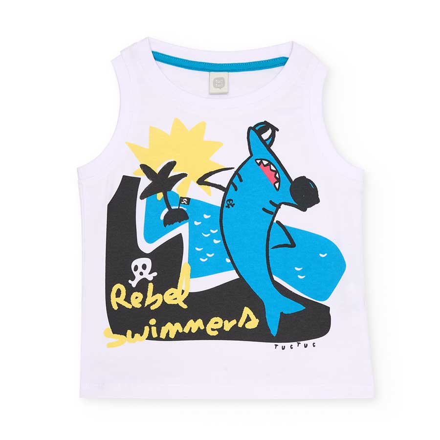 Tanktop aus der Tuc Tuc Kinderbekleidungslinie mit bunter Piratenmotiv-Print auf der Vorderseite....