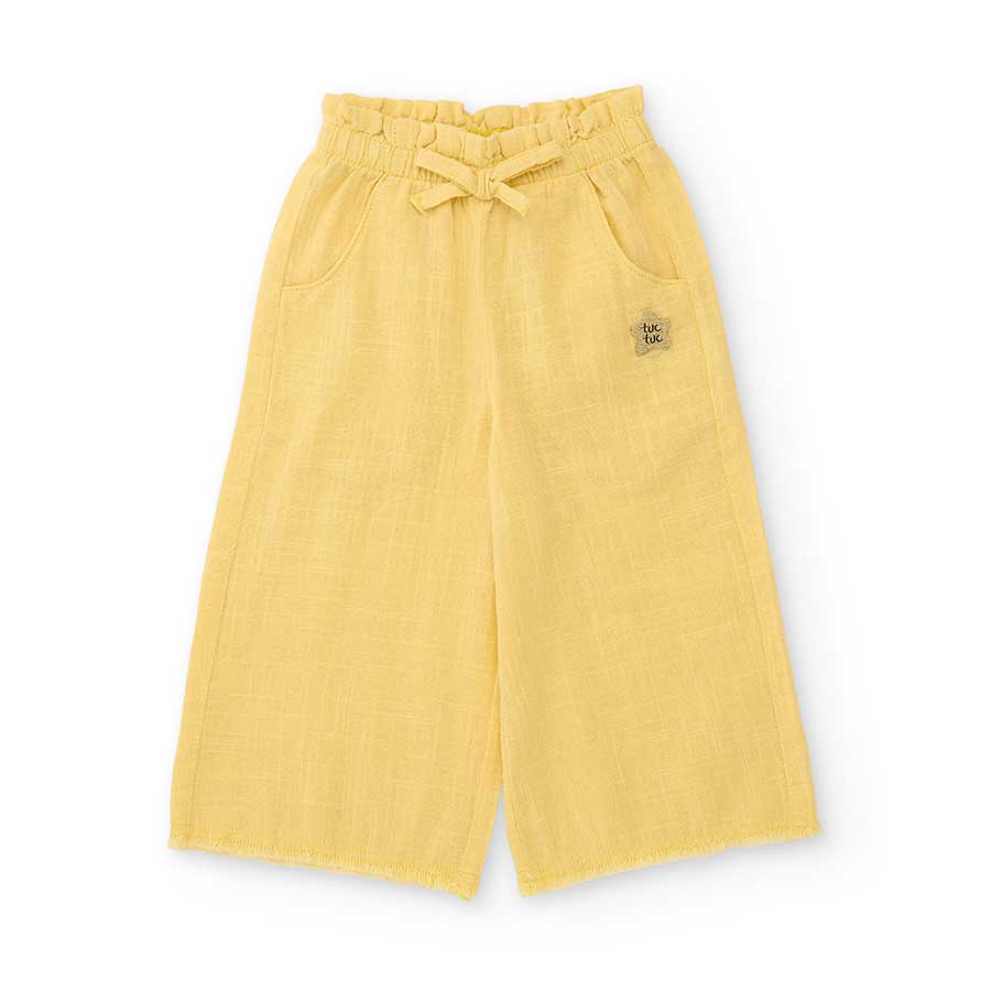 Weite Hose aus der Tuc Tuc Kinderbekleidungslinie, aus Leinenmischgewebe mit Gummibund und abgefr...