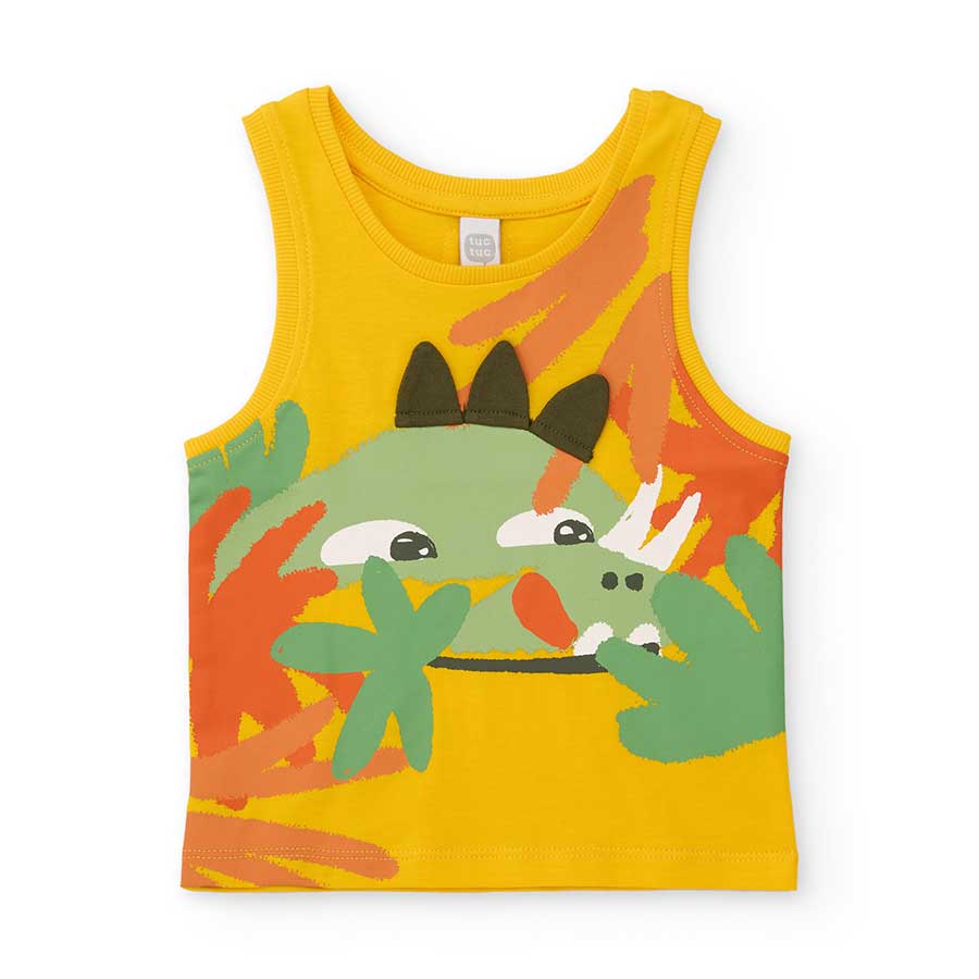 Tanktop aus der Kinderbekleidungslinie Tuc Tuc mit leuchtenden Farben und einer Stoffapplikation ...