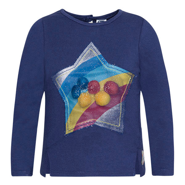 T-Shirt aus der Tuc Tuc Mädchenkleidungslinie, mit Tüllapplikation auf der Vorderseite mit farbig...