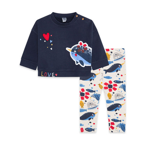 SWEATSHIRT UND LEGGINGS AUS PLÜSCH