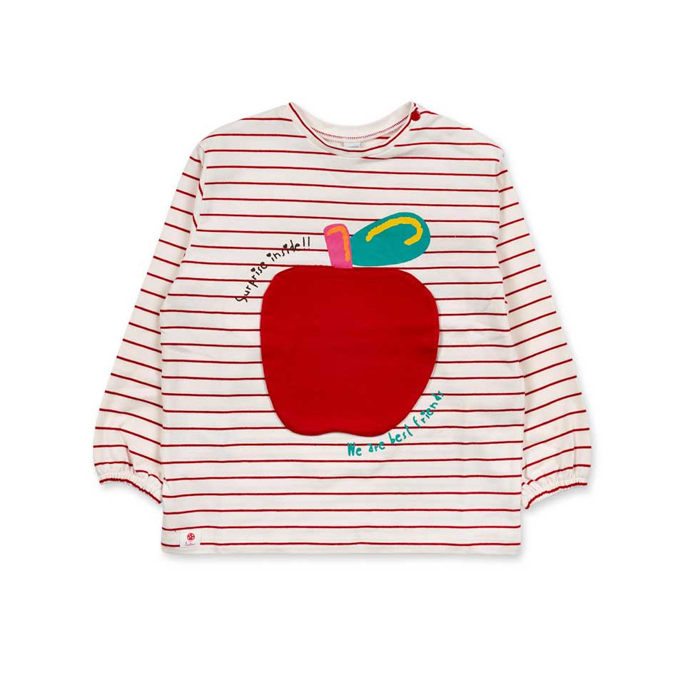 Langärmliges T-Shirt der Kinderbekleidungslinie Tuc Tuc, mit Streifenmuster und Stoffapplikation ...