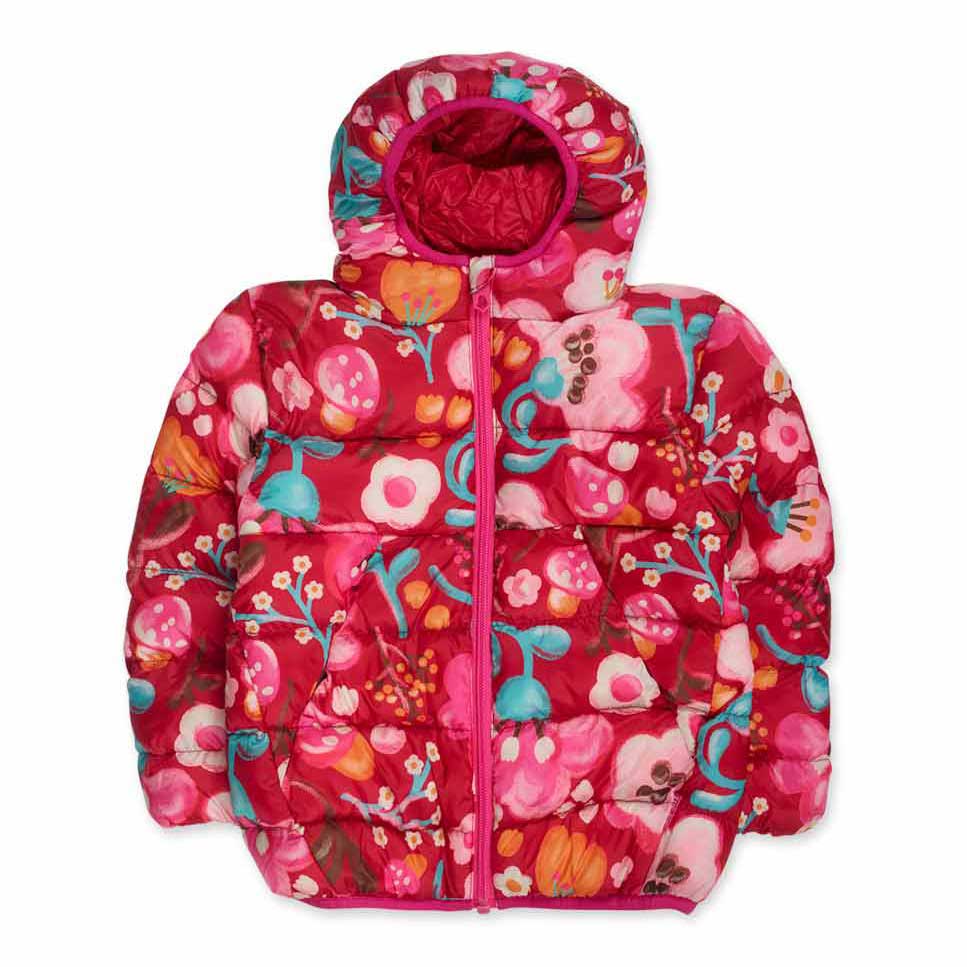 Daunenjacke mit Kapuze aus der Kinderbekleidungslinie Tuc Tuc, mit Frontreißverschluss und farben...