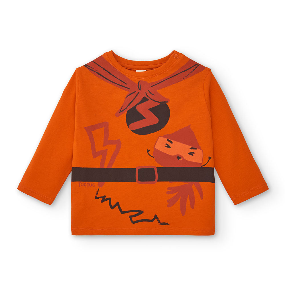 Tuc Tuc Children's Clothing Line T-shirt, with a contrasting color print on the front. 
Compositi...