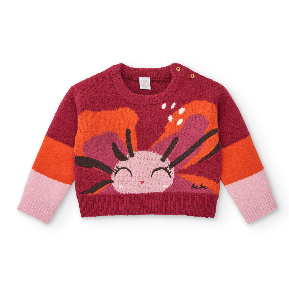 Pullover aus der Kinderbekleidungslinie Tuc Tuc, florale Muster auf der Vorderseite und kleine St...