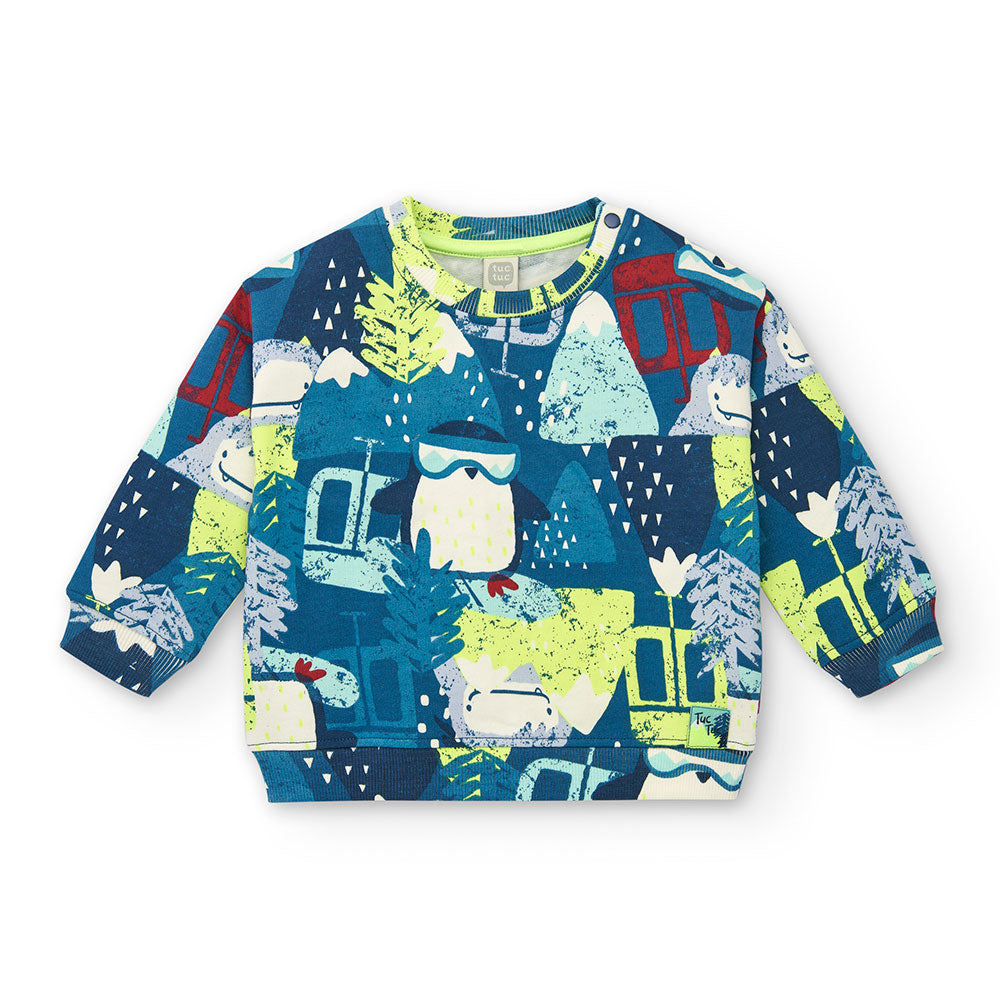 Sweatshirt aus der Tuc Tuc Kinderbekleidungslinie, mit Rundhalsausschnitt, regulärem Modell und f...